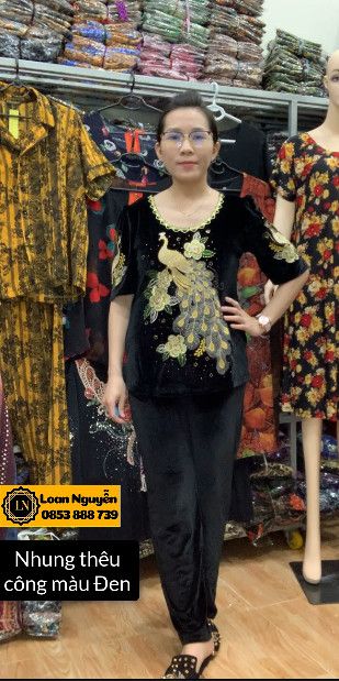 Bộ nhung B14 thêu Công