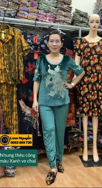 Bộ nhung B14 thêu Công