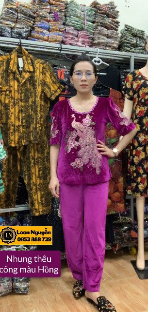 Bộ nhung B14 thêu Công
