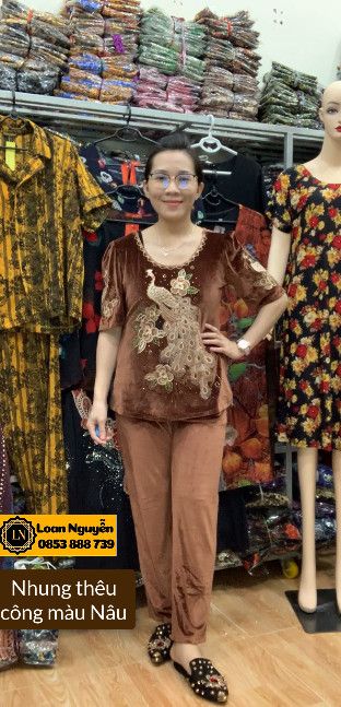 Bộ nhung B14 thêu Công