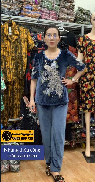 Bộ nhung B14 thêu Công