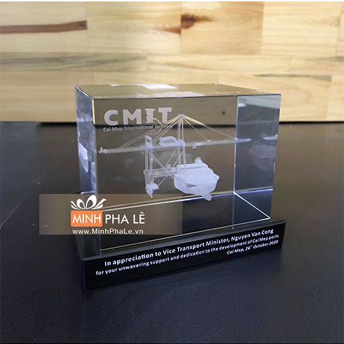 Khối pha lê 3d con tàu CMIT 3D-011