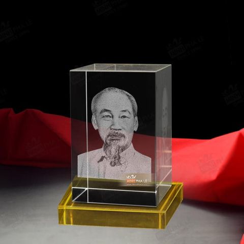 Khối pha lê 3d Bác Hồ 3D-005