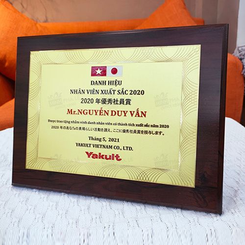 Bảng vinh danh kim loại BVDGD0012