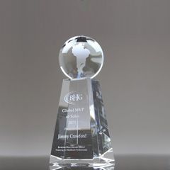 Cúp pha lê top giải thưởng toàn cầu cao 18cm N009