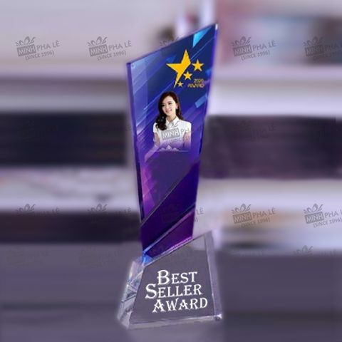 Cúp pha lê best seller award cao 30cm N041