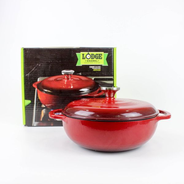 Nồi gang phủ men Lodge Ceramic dutch oven 2.8 lít - Mỹ