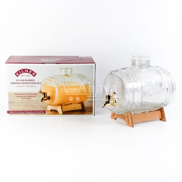 Bình thủy tinh Kilner Barrel Drinks Dispenser 3.5L - Anh Quốc