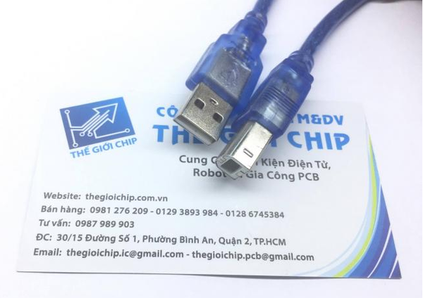 Cáp đầu USB type B 100cm 1m