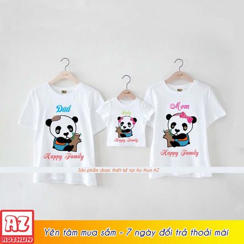  Áo thun gia đình hình gấu trúc panda dễ thương - Mẫu mới M2498 