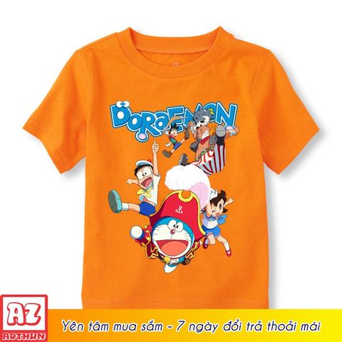  Áo thun Doremon trẻ em màu trắng đỏ cam xanh biển - Doraemon M2585 