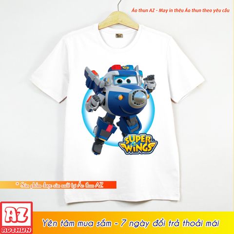  Áo thun hoạt hình Đội bay siêu đẳng Super Wings Paul - Áo phông bé trai bé gái M2667 