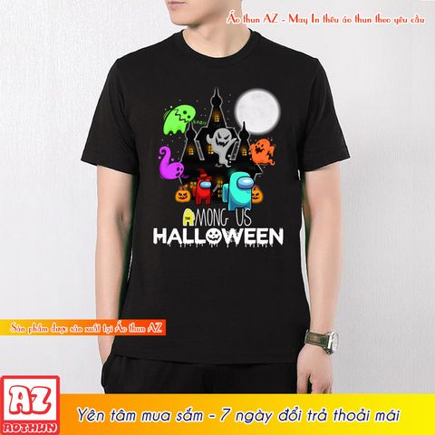  Áo thun game Among Us phong cách Halloween màu đen độc đáo M2773 