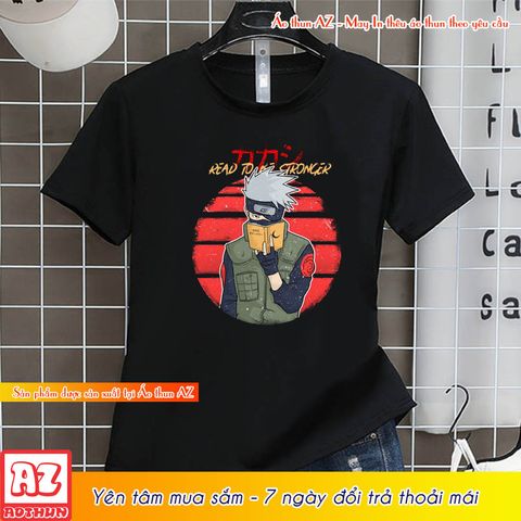  Áo thun Naruto Hatake Kakashi màu đen đẹp - Có size trẻ em M2777 