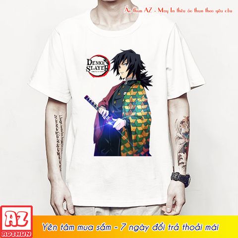  Áo thun Anime Kimetsu no Yaiba Demon Slayer Tomioka M2842 