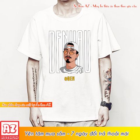  Áo Thun Cotton in hình rapper Đen Vâu màu đen và trắng M2885 