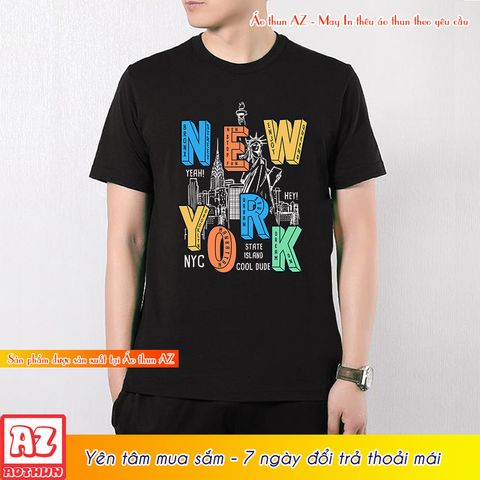  Áo thun Nam in hình NY New York City màu đen - BIGSIZE 3XL 4XL 5XL 6XL 7XL F2897 