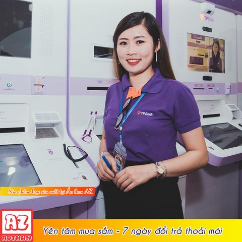  Áo thun đồng phục ngân hàng TPBANK chuẩn - Vải cá sấu poly cao cấp AT08 