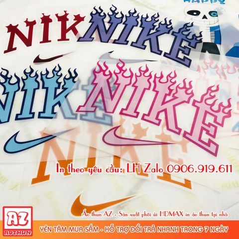  Hình ủi nhiệt Nike Flame HDMAX nhiều kích thước - Patch Sticker logo ủi HD18 