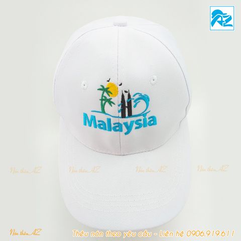  Nón kết du lịch Malaysia màu trắng - Mũ lưỡi trai MT503 