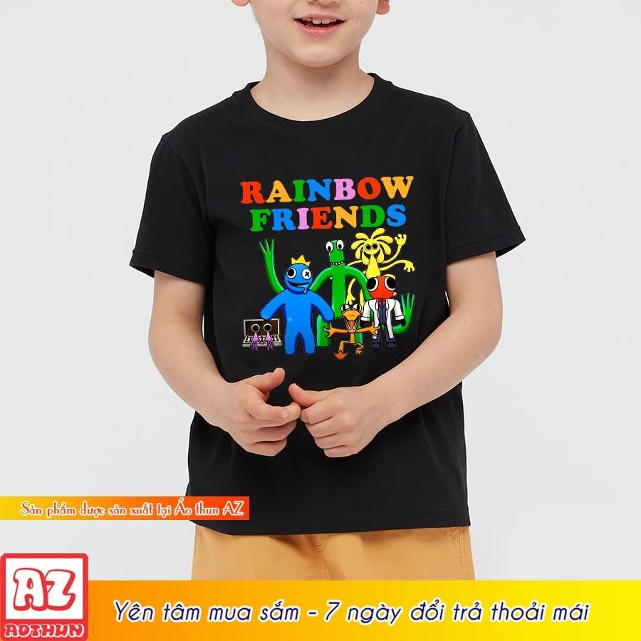 Áo thun trẻ em in hình roblox rainbow friends cho bé - Vải cotton thái M3212