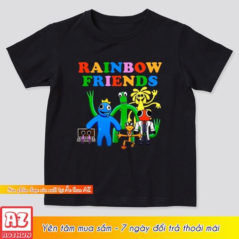  Áo thun trẻ em in hình roblox rainbow friends cho bé - Vải cotton thái M3212 