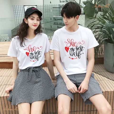  Áo thun Cặp Đôi Nam Nữ Couple Valentine AZ - Form Rộng BIGSIZE M359 