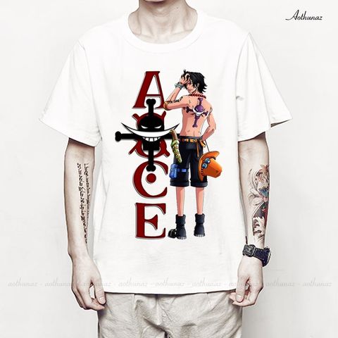  Áo thun Anime Đảo Hải Tặc One Piece Luffy ACE - Mẫu mới M2356 