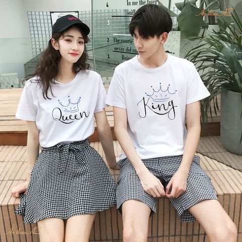  Áo thun Cặp Đôi Nam Nữ Couple Valentine AZ - Form Rộng BIGSIZE M401 