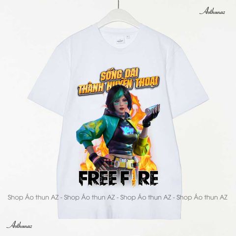  Áo thun Game Free Fire in hình nhân vật Steffie - Cotton Thái Form rộng M2441 