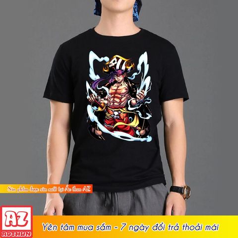  Áo thun in hình one piece luffy gear 5 thiết kế mới - Vải cotton thái thoáng mát M3207 