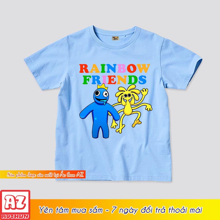 Áo thun trẻ em in hình roblox rainbow friends yellow monster mới - Vải cotton thái M3213