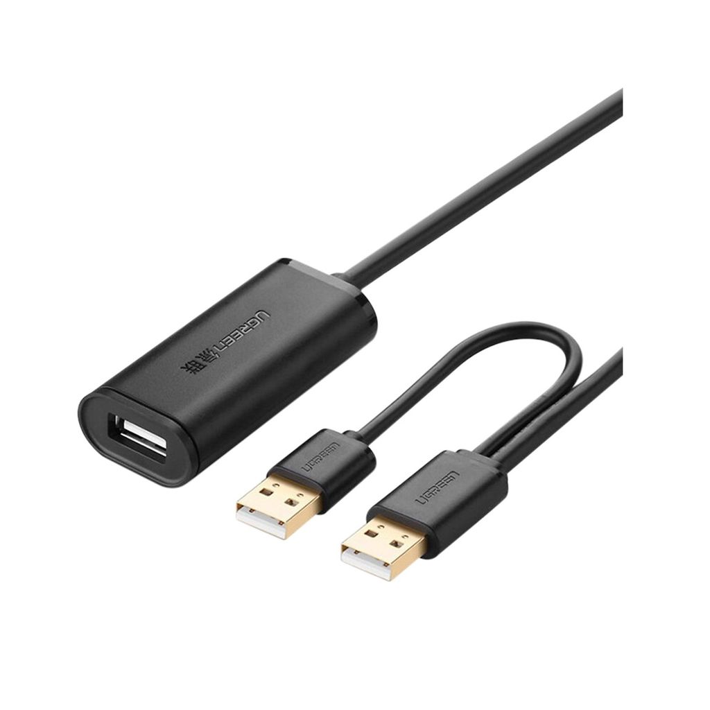 CÁP UGREEN USB 2.0 TÍCH HỢP CHIPSET CÓ NGUỒN PHỤ 10m