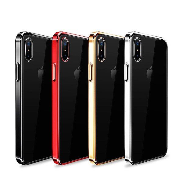 ỐP LƯNG JOYROOM IP X/XS CỨNG VIỀN ĐỎ