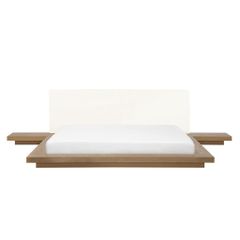 Giường ngủ bệt kiểu Nhật kèm vách và bọc nệm đầu giường Ohaha - GB006
