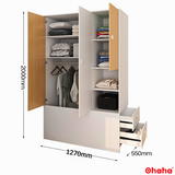 Giường tầng thông minh Ohaha có tủ áo và bàn học - GTTM025