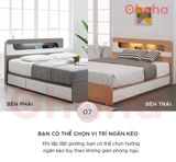 Giường ngủ gỗ công nghiệp cao cấp OHAHA - GC033 - 01 - Kèm đèn Led