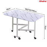 Bàn ăn gấp gọn thông minh có bánh xe Ohaha - BA021