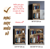 Tủ quần áo gỗ 2 tầng Ohaha mini đa dạng thiết kế - MN004