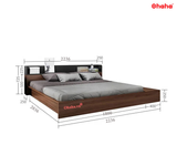 Giường ngủ bệt kiểu Nhật kèm tủ đầu giường và hộc kéo Ohaha - GB004