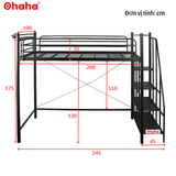 Giường tầng thông minh khung sắt Ohaha - GTS010