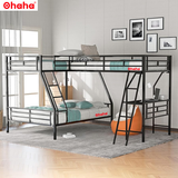 Giường tầng thông minh khung sắt Ohaha 3 giường có bàn học - GTS016