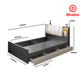 Giường ngủ gỗ công nghiệp bọc nệm OHAHA - GN006