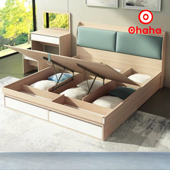 Giường ngủ gỗ công nghiệp bọc nệm OHAHA - GN016