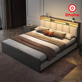 Giường ngủ gỗ cao cấp bọc nệm OHAHA - GN017