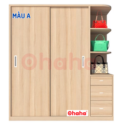 Tủ quần áo gỗ công nghiệp 2 cánh cửa lùa Ohaha -  CL003