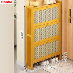 Tủ giày siêu mỏng cánh mây đan cao cấp Ohaha - TGCC019