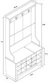 Tủ giày cao cấp có giá treo Ohaha màu trắng - TGCC030