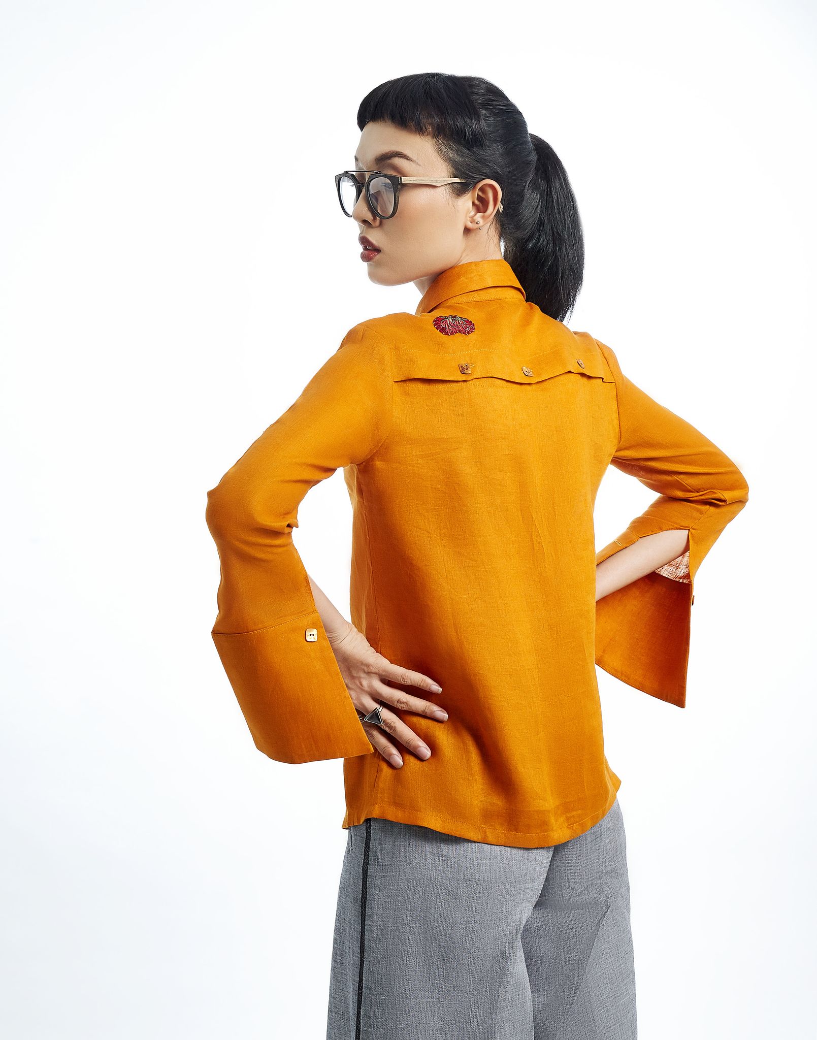 Honey Yellow Linen Shirt