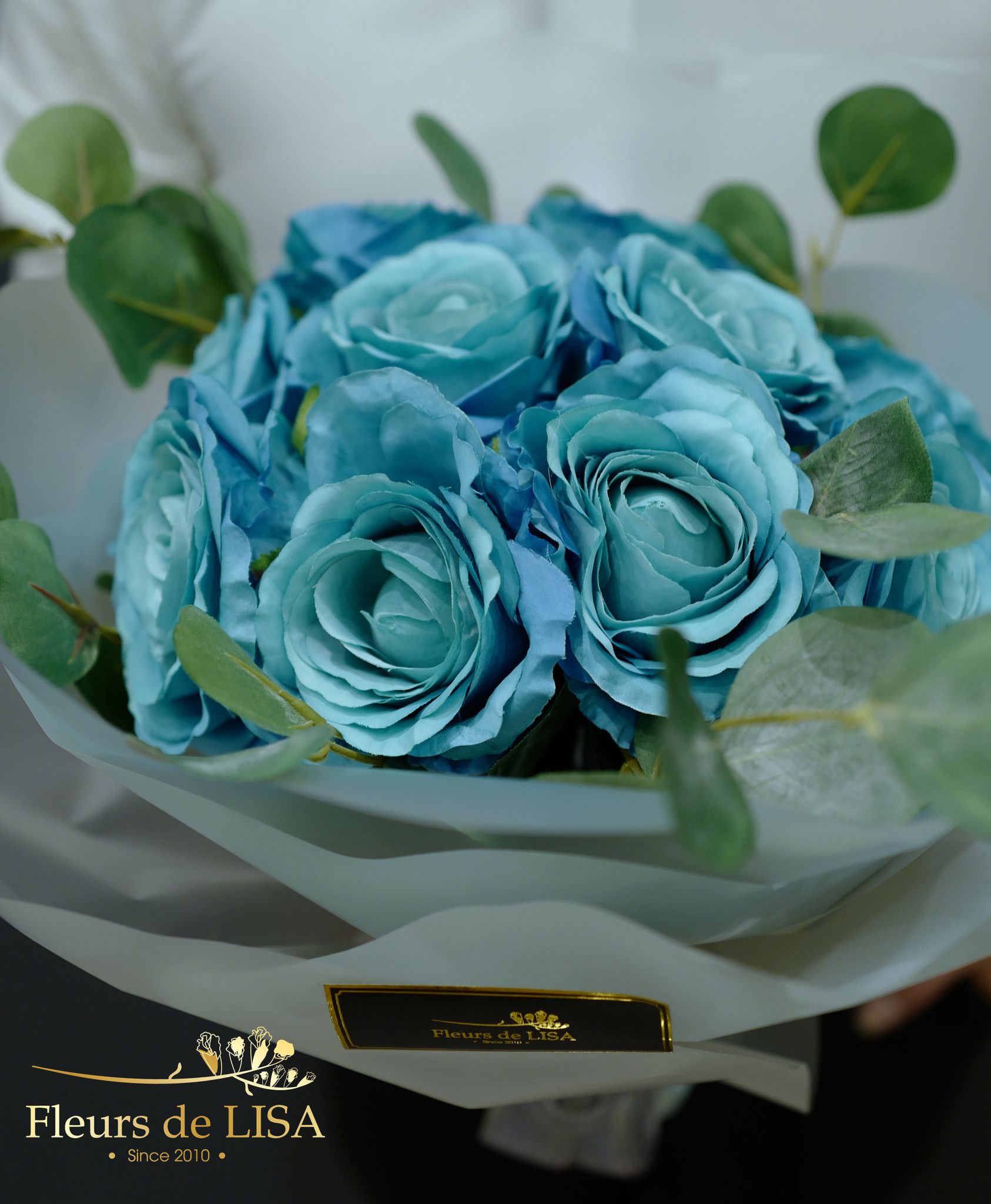  Blue Ivy - Bó hoa lụa tặng quà cao cấp 